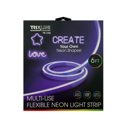 LED Elastīgs josla NEON LED/5V USB 1,8 m violeta