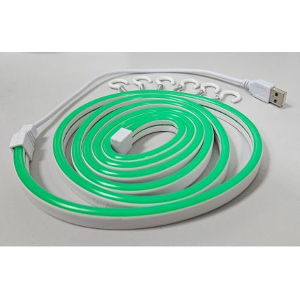 LED Elastīgs josla NEON LED/5V USB 1,8 m zaļa