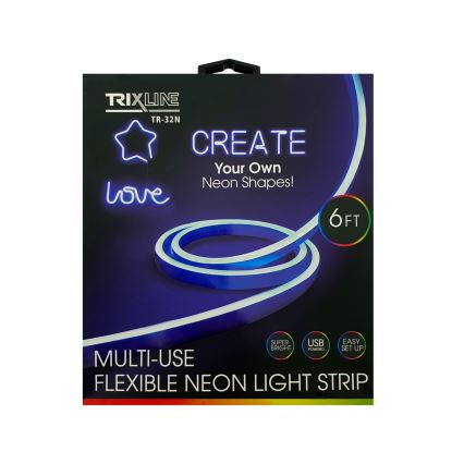 LED Elastīgs josla NEON LED/5V USB 1,8 m zila