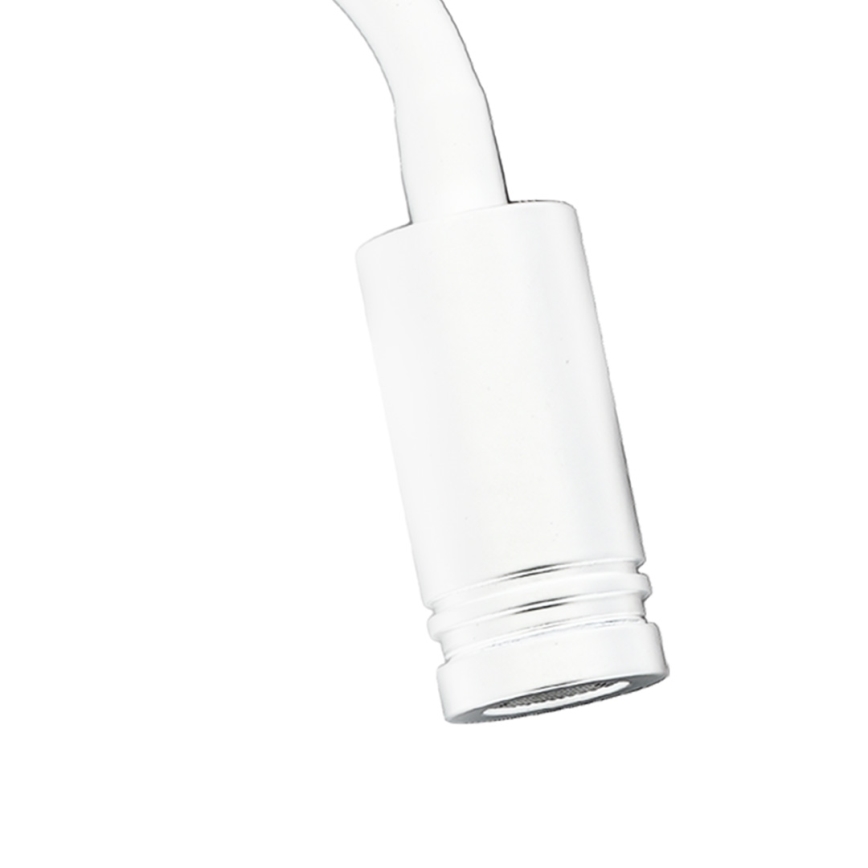 LED Elastīgs wall maza lampa ar USB BASE 1xLED/8W+1xLED/2W/230V balta/sudraba