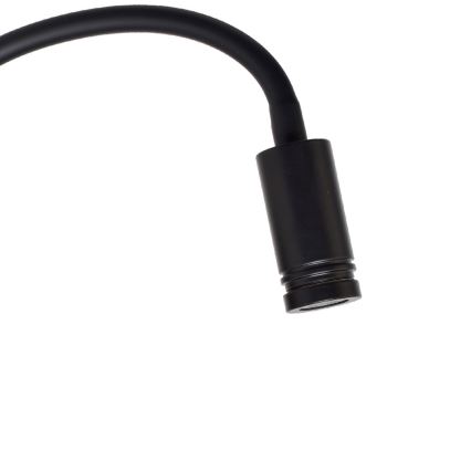 LED Elastīgs wall maza lampa BASE 1xLED/8W+1xLED/2W/230V melna/sudraba
