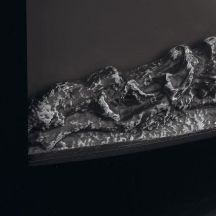 LED elektriskais kamīns ar apkuri LED/2000W/230V + tālvadība