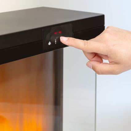 LED elektriskais kamīns ar apkuri LED/2000W/230V + tālvadības pults