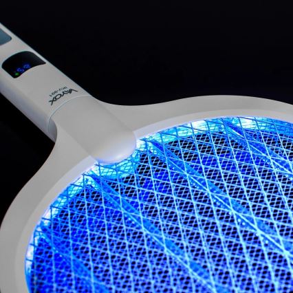 LED Elektrisks insektu slazds 2in1 ar LCD ekrānu 1200 mAh/5V balta