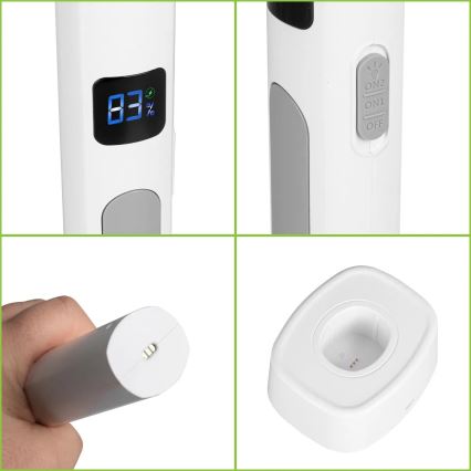 LED Elektrisks insektu slazds 2in1 ar LCD ekrānu 1200 mAh/5V balta
