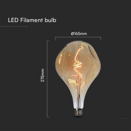 LED filamenta spuldze A165 E27/4W/230V 1800K