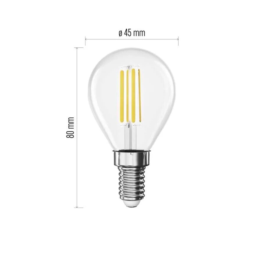 LED filamenta spuldze E14/3,8W/230V 4000K Enerģijas klase A