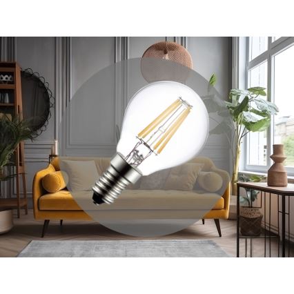 LED filamenta spuldze G45 E14/6W/230V 4000K