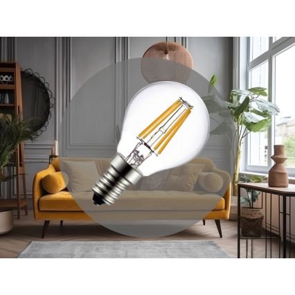 LED filamenta spuldze G45 E14/6W/230V 4000K