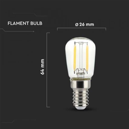 LED filamenta spuldze ST26 E14/2W/230V 3000K