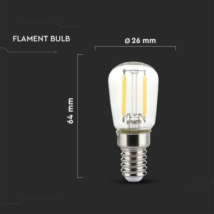 LED filamenta spuldze ST26 E14/2W/230V 4000K