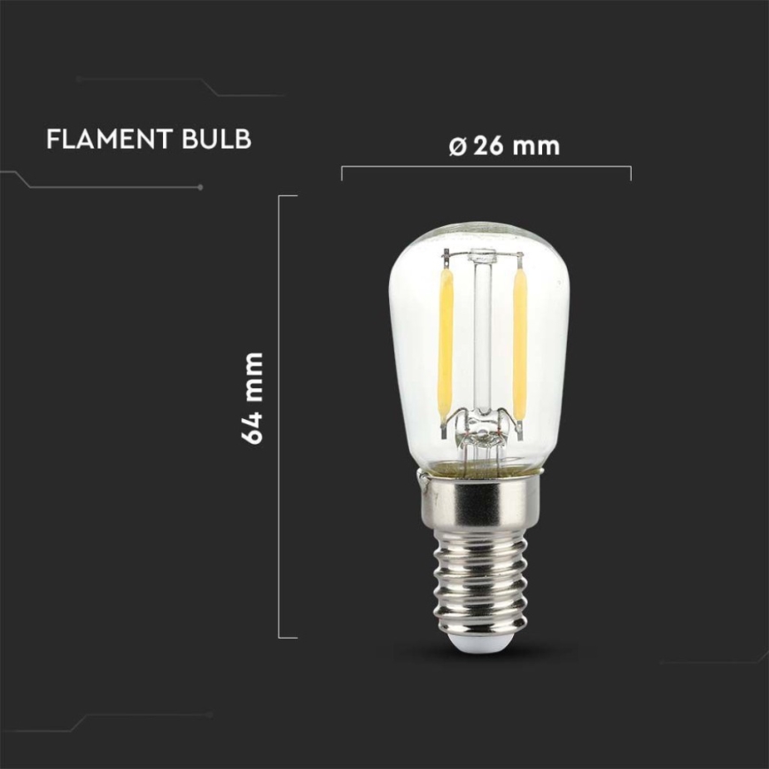 LED filamenta spuldze ST26 E14/2W/230V 4000K