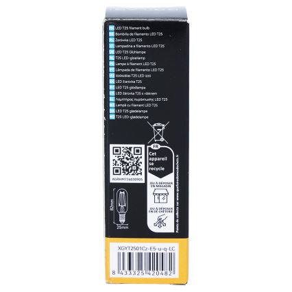 LED filamenta spuldze T25 E14/6W/230V 3000K - BRILAGI