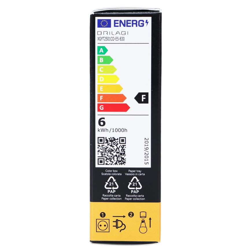LED filamenta spuldze T25 E14/6W/230V 3000K - BRILAGI