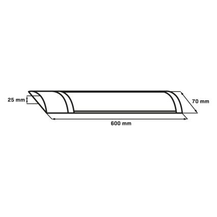 LED fluorescējošais gaismeklis LED/18W/230V 4000K 60 cm melns