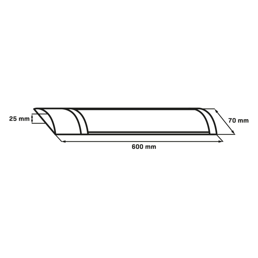 LED fluorescējošais gaismeklis LED/18W/230V 4000K 60 cm melns