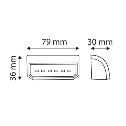 LED Gaismas atstarotājs LICE LED/0,2W/12-24V IP67