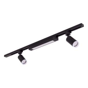 LED gaismas punkts pie sliedes sistēmas TRACER 2xGU10/10W/230V + LED/20W 1 m melns