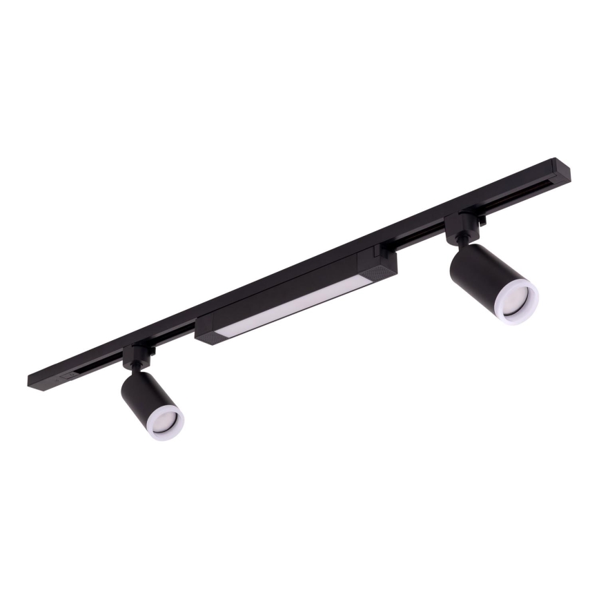 LED gaismas punkts pie sliedes sistēmas TRACER 2xGU10/10W/230V + LED/20W 1 m melns