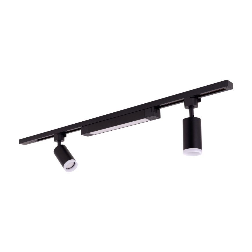 LED gaismas punkts pie sliedes sistēmas TRACER 2xGU10/10W/230V + LED/20W 1 m melns