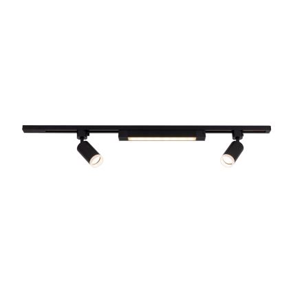 LED gaismas punkts pie sliedes sistēmas TRACER 2xGU10/10W/230V + LED/20W 1 m melns