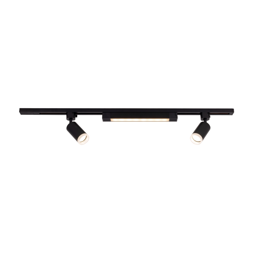 LED gaismas punkts pie sliedes sistēmas TRACER 2xGU10/10W/230V + LED/20W 1 m melns