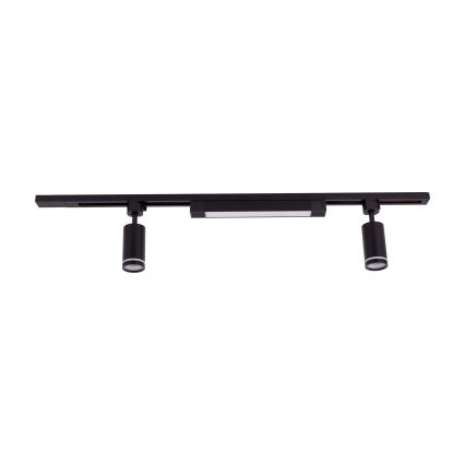 LED gaismas punkts pie sliedes sistēmas TRACER 2xGU10/10W/230V + LED/20W 1 m melns
