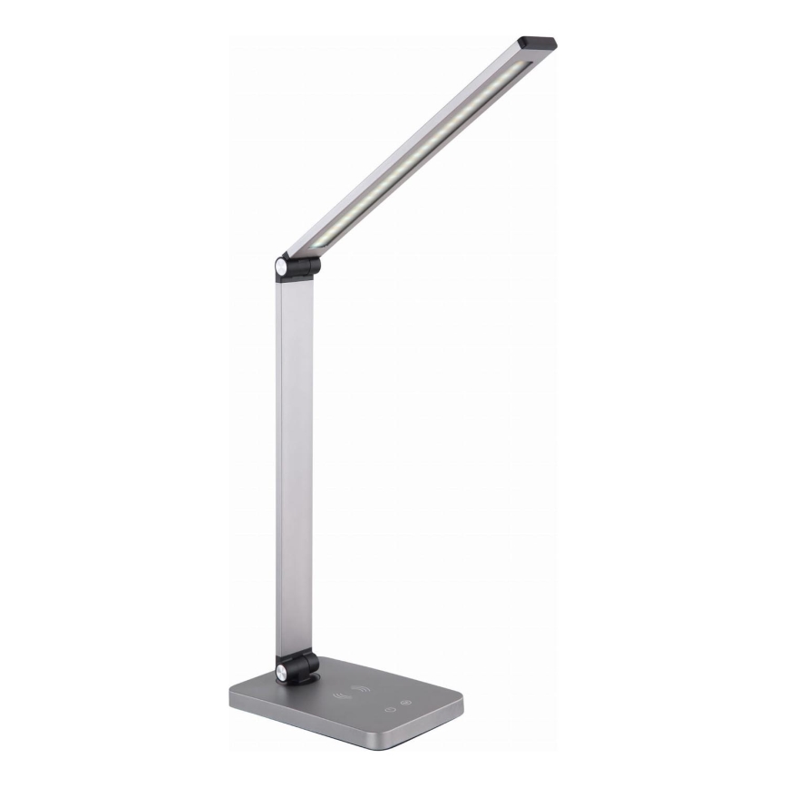 LED Galda lampa ar bezvadu lādētāju LED/10W/230V 3000/4000/4500/5000/6000K matēts hroms