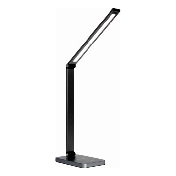 LED Galda lampa ar bezvadu lādētāju LED/10W/230V 3000/4000/4500/5000/6000K melna