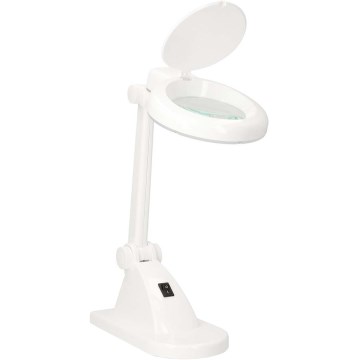 LED galda lampa ar lupu, 6W/230V, balta