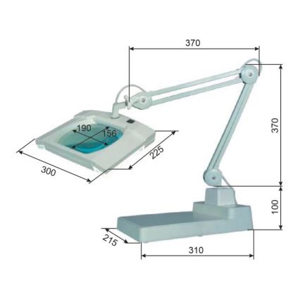 LED Galda lampa ar palielināmo stiklu LED/12W/12/230V