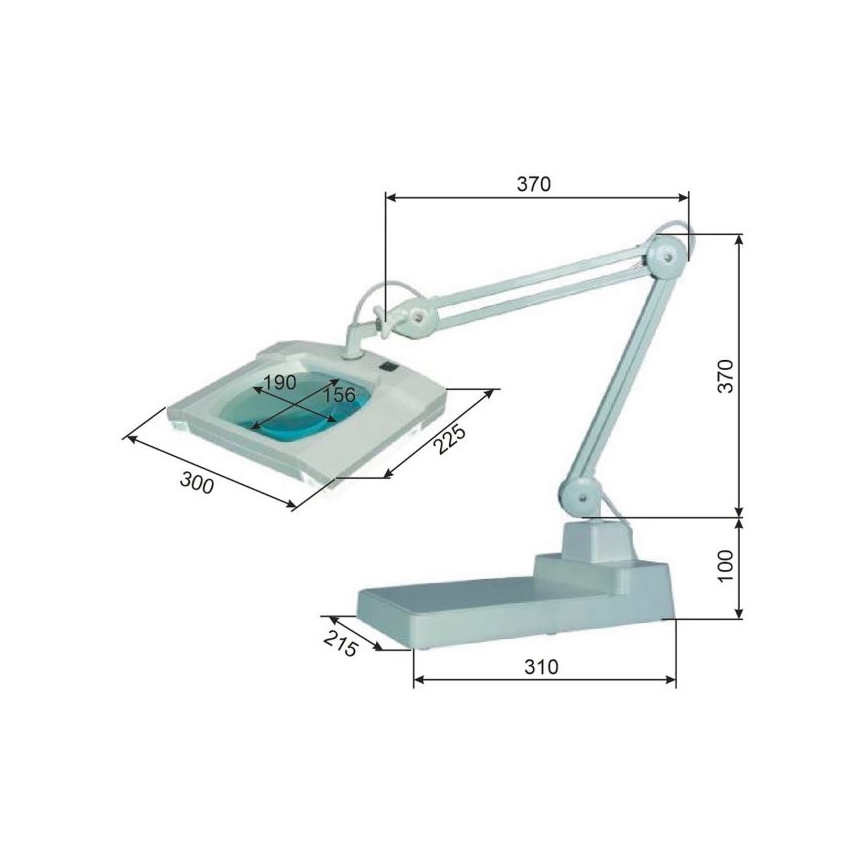 LED Galda lampa ar palielināmo stiklu LED/12W/12/230V