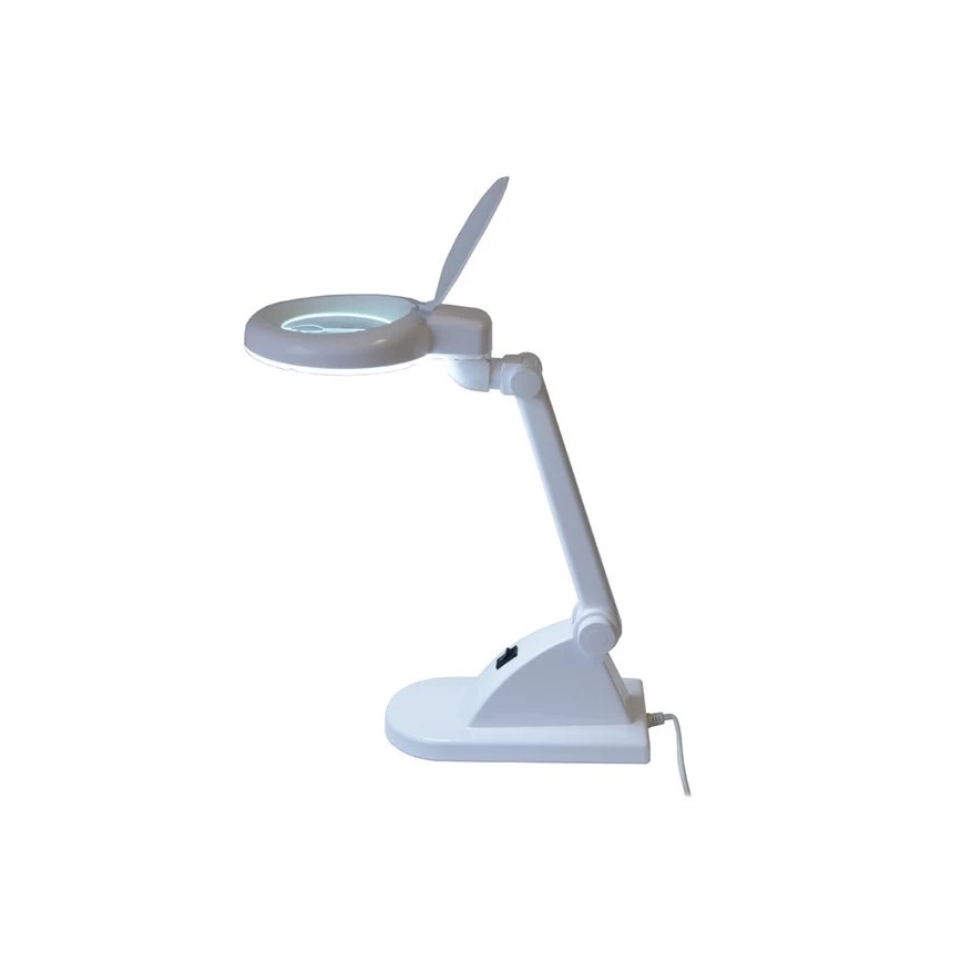 LED Galda lampa ar palielināmo stiklu LED/6W/230V balta