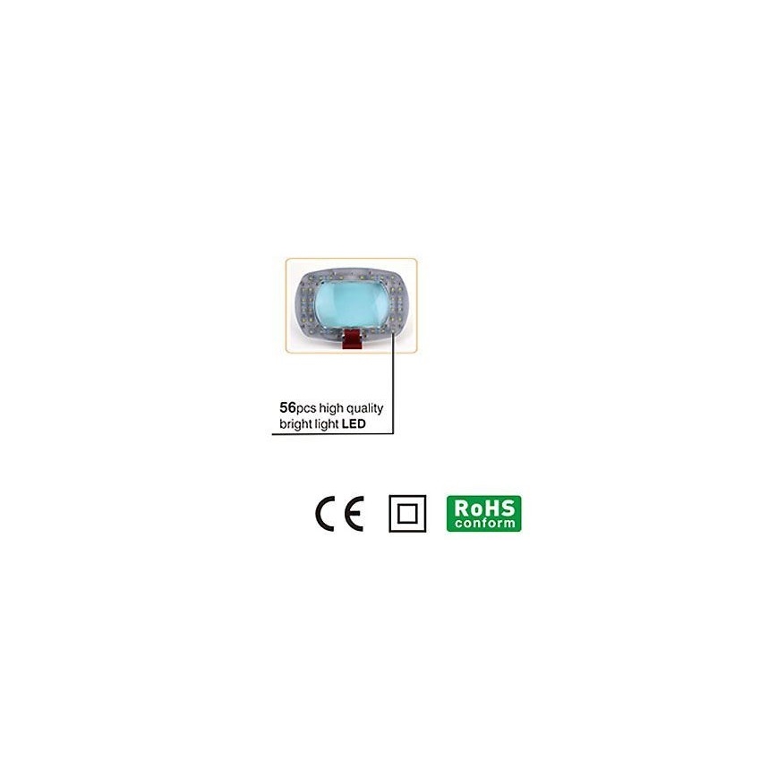 LED Galda lampa ar palielināmo stiklu LED/7W/230V 6500K balta