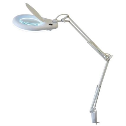 LED Galda lampa ar palielināmo stiklu LED/9W/230V balta/spīdīgi hromēts