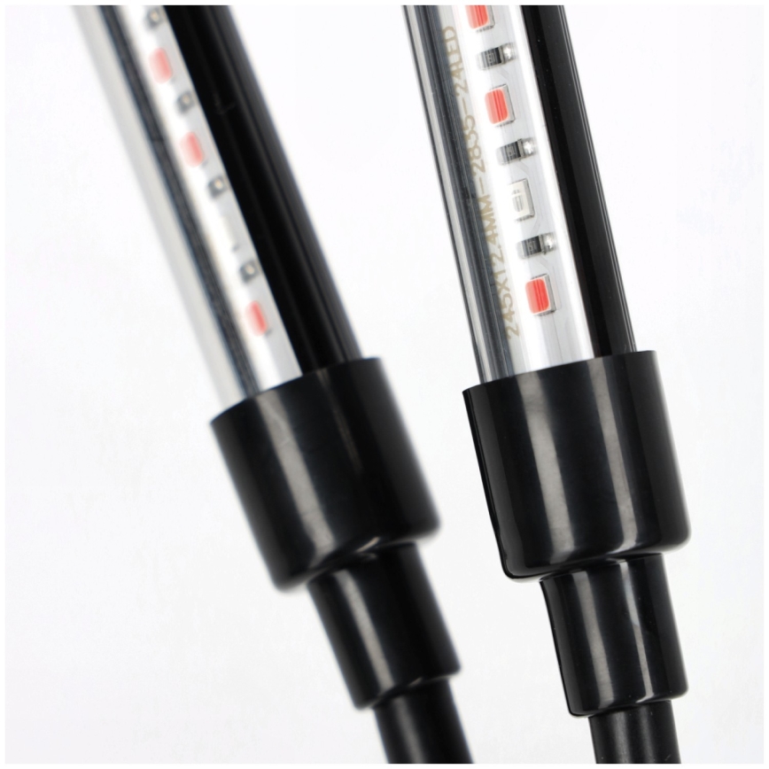 LED elastīga galda lampa ar regulējamu spilgtumu augu audzēšanai VITARO 4xLED/10W/230V melna