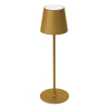 LED galda lampa ar regulējamu spilgtumu, uzlādējama āra lietošanai LED/4W/4000 mAh 3000/4000/5500K IP44 zelta