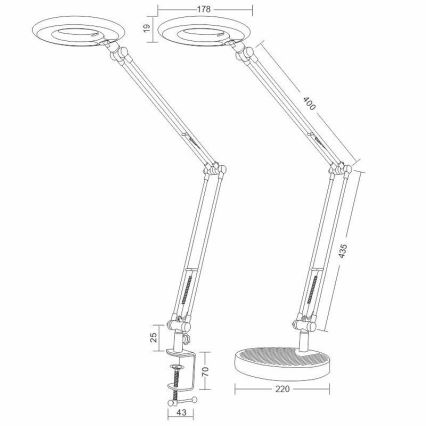 LED Galda lampa BIANCA LED/8W/230V