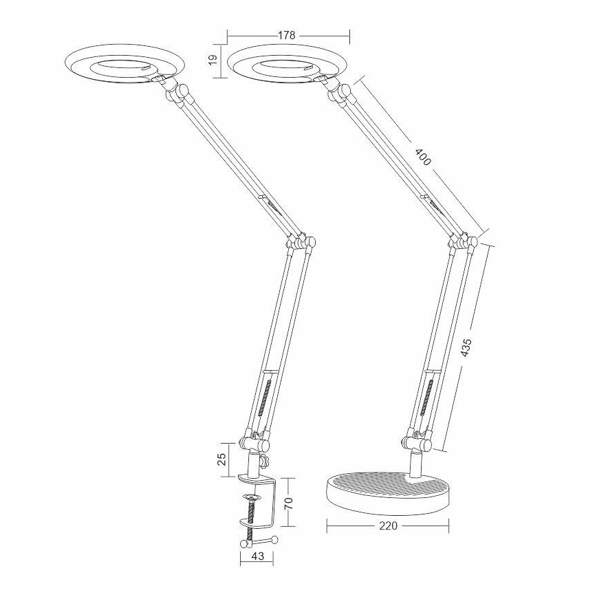 LED Galda lampa BIANCA LED/8W/230V