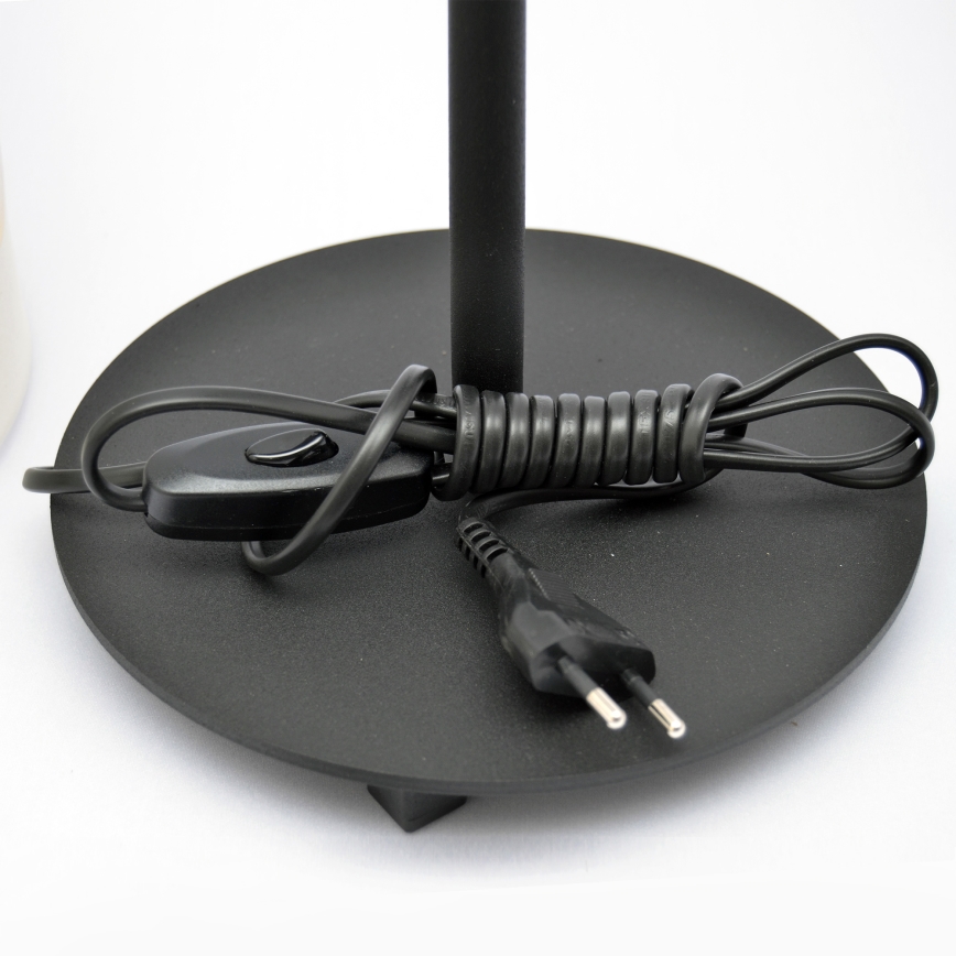 LED Galda lampa HELEN 1xE27/15W/230V krēmkrāsa/melna/zeltaina
