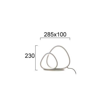 LED galda lampa HELIX LED/15W/230V sudraba