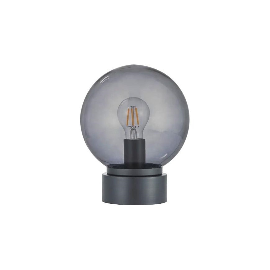 LED galda lampa JIMMY 1xE27/60W/230V antracīta/dūmakaini melna