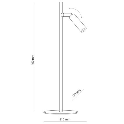 LED Galda lampa LAGOS 1xG9/6W/230V 4000K melna/zelta