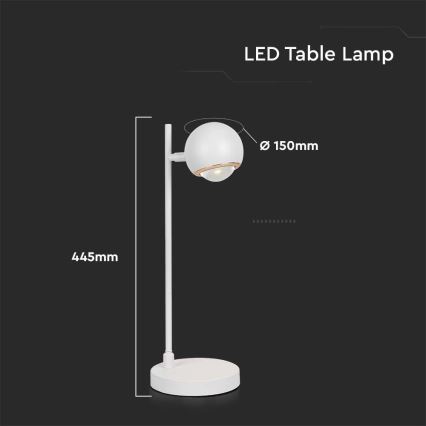 LED Galda lampa LED/5W/230V 3000K balta