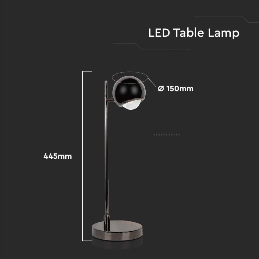 LED Galda lampa LED/5W/230V 3000K melna