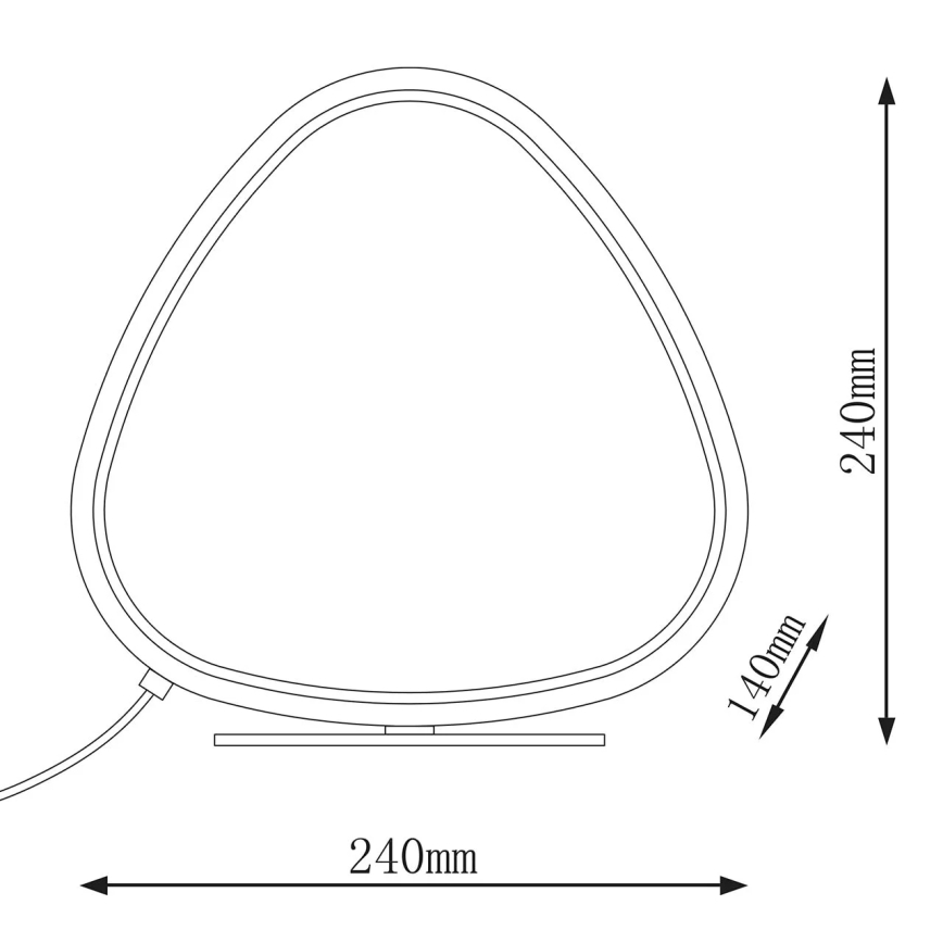LED galda lampa PETRA LED/12W/230V 4000K melna
