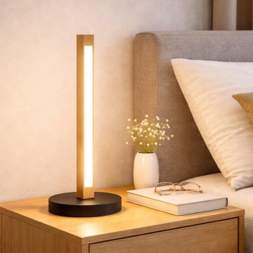 LED galda lampa VERDE LED/10W/230V 3000K ozols/melns