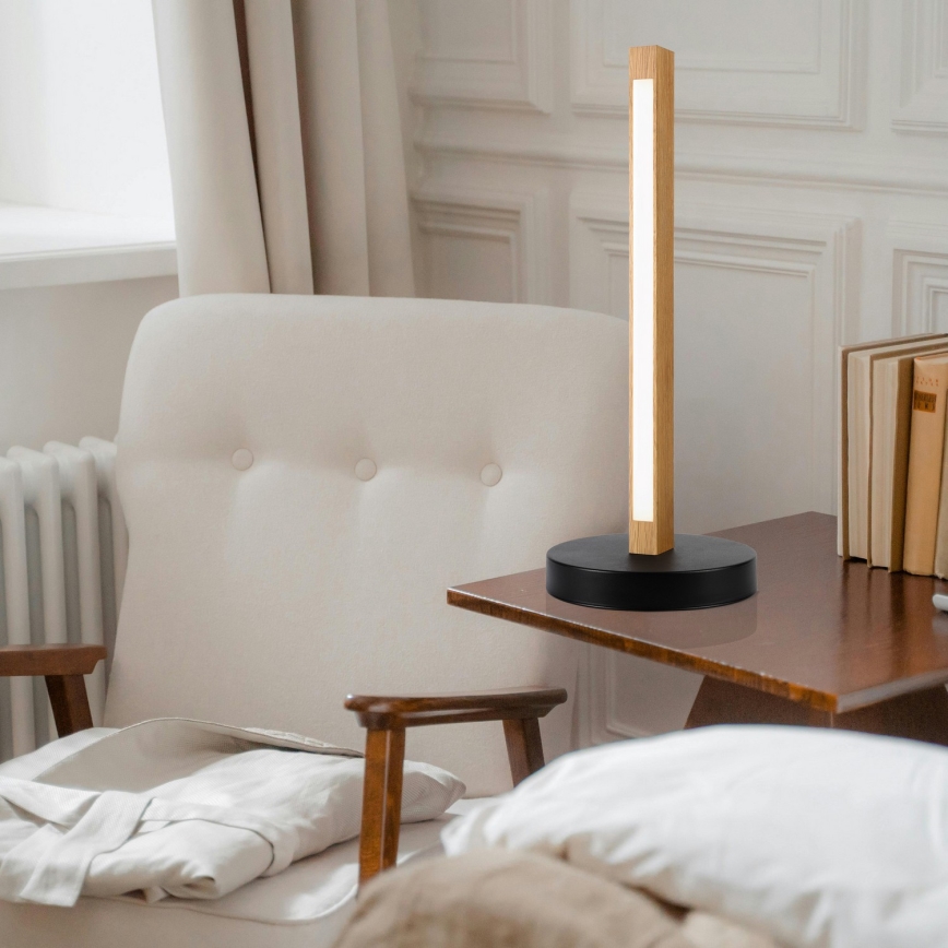 LED galda lampa VERDE LED/10W/230V 3000K ozols/melns