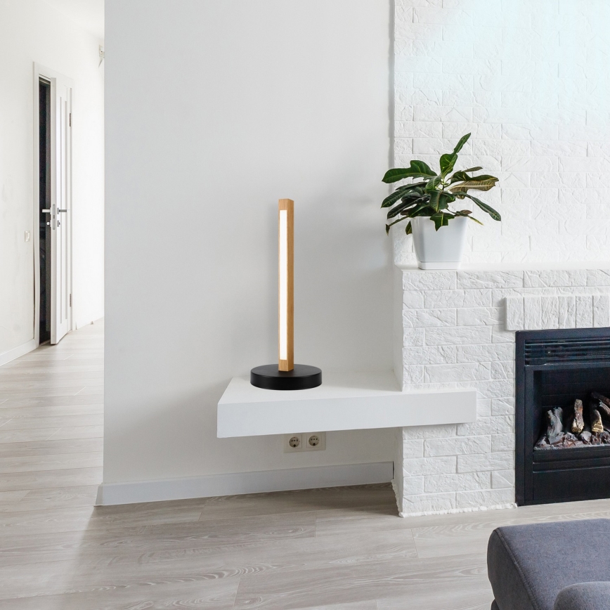 LED galda lampa VERDE LED/10W/230V 3000K ozols/melns