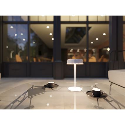 LED regulējama saules uzlādējama galda lampa VIVIEN LED/3W/5V 2700K 1600 mAh IP54 balta